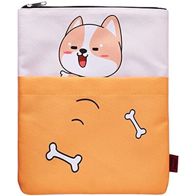 LParkin Funda para libros con diseño de perro Shiba Inu, para libros de bolsillo, tela lavable, con cremallera, regalo para amantes de los libros, tamaño mediano, 23 x 27 cm LParkin Funda para libros con diseño de perro Shiba Inu, para libros de bolsillo, tela lavable, con cremallera, regalo para amantes de los libros, tamaño mediano, 23 x 27 cm