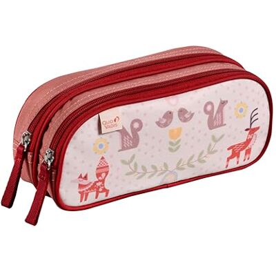 QUO VADIS – Estuche Escolar – Rectángulo – Animascot – Multicolor – Lona (poliéster) – 2 Compartimentos – Visual Scandinavia QUO VADIS – Estuche Escolar – Rectángulo – Animascot – Multicolor – Lona (poliéster) – 2 Compartimentos – Visual Scandinavia