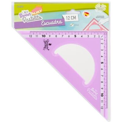 Starplast REGLAS DE PLÁSTICO QUIJOTE Reglas Sweet Pastelito, escuadra, medidas desde 9 hasta 30cm, colores pastel, con estuche de plástico, para uso escolar o universitario 2cm Morado Starplast REGLAS DE PLÁSTICO QUIJOTE Reglas Sweet Pastelito, escuadra, medidas desde 9 hasta 30cm, colores pastel, con estuche de plástico, para uso escolar o universitario 2cm Morado