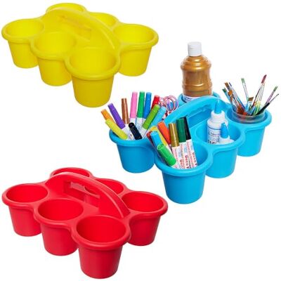 Baker Ross Set de 6 Compartimentos para Arte Pack de 3, Bandejas de Plástico para Arte Baker Ross Set de 6 Compartimentos para Arte Pack de 3, Bandejas de Plástico para Arte