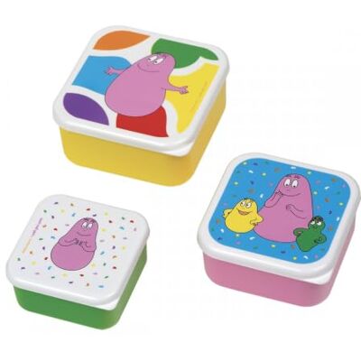 Barbapapa (BASZN) Petit jour – Set de 3 almuerzos o merienda para niños – Pequeño, mediano, grande – encajan entre sí – Polipropileno – Barbapapa Barbapapa (BASZN) Petit jour – Set de 3 almuerzos o merienda para niños – Pequeño, mediano, grande – encajan entre sí – Polipropileno – Barbapapa
