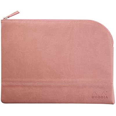 Rhodia rama pochette zippé en simili cuir italien taille L (21x28 cm) BOIS de ROSE Rhodia rama pochette zippé en simili cuir italien taille L (21x28 cm) BOIS de ROSE