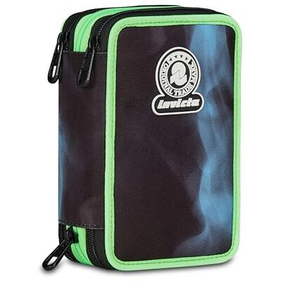 Invicta Estuche Escolar 3 Cremalleras Fantasy, Azul, portalápices Triple Compartimento Completo con bolígrafos, lápices, Colores, Accesorios Mochila, Escuela Primaria, niño Invicta Estuche Escolar 3 Cremalleras Fantasy, Azul, portalápices Triple Compartimento Completo con bolígrafos, lápices, Colores, Accesorios Mochila, Escuela Primaria, niño