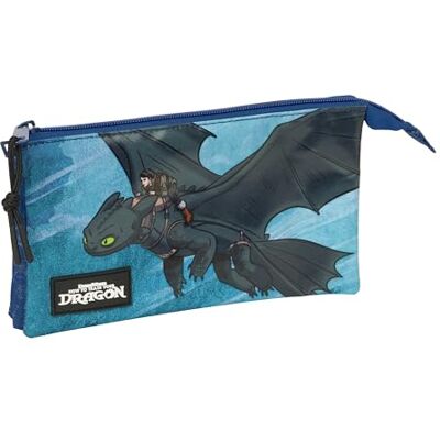 Safta como Entrenar A TU DRAGÓN Portatodo Triple, Estuche Infantil, Estuche Niño, Ideal para Niños en Edad Escolar, Cómodo y Versátil, Calidad y Resistencia, 22x3x12 cm Safta como Entrenar A TU DRAGÓN Portatodo Triple, Estuche Infantil, Estuche Niño, Ideal para Niños en Edad Escolar, Cómodo y Versátil, Calidad y Resistencia, 22x3x12 cm