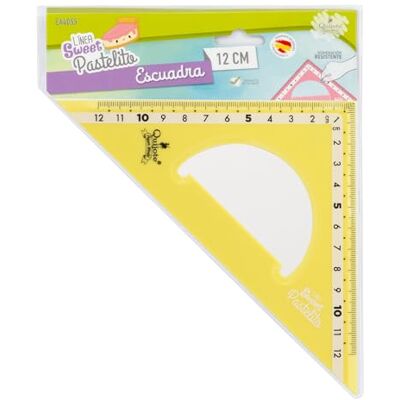 Starplast REGLAS DE PLÁSTICO QUIJOTE Reglas Sweet Pastelito, escuadra, medidas desde 9 hasta 30cm, colores pastel, con estuche de plástico, para uso escolar o universitario 2cm Amarillo Starplast REGLAS DE PLÁSTICO QUIJOTE Reglas Sweet Pastelito, escuadra, medidas desde 9 hasta 30cm, colores pastel, con estuche de plástico, para uso escolar o universitario 2cm Amarillo