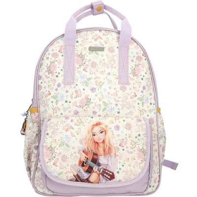 Depesche TOPModel Cowgirl Mochila en Morado y Crema, con Motivo de Modelo y Estampado de Flores, Bolsa con Correas Ajustables Depesche TOPModel Cowgirl Mochila en Morado y Crema, con Motivo de Modelo y Estampado de Flores, Bolsa con Correas Ajustables