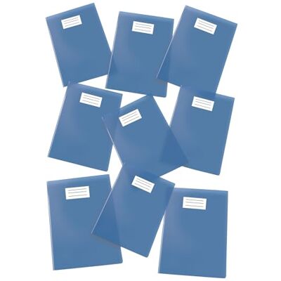 Pigna , Cubierta de PVC transparente de color, protector de cuaderno, tamaño A4, 210 micras, con solapas y bolsillo en las esquinas, Color Azul, 25 unidades Pigna , Cubierta de PVC transparente de color, protector de cuaderno, tamaño A4, 210 micras, con solapas y bolsillo en las esquinas, Color Azul, 25 unidades