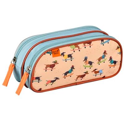 QUO VADIS Animascot Estuche Escolar (2 Compartimentos), diseño de Animales, Multicolor QUO VADIS Animascot Estuche Escolar (2 Compartimentos), diseño de Animales, Multicolor
