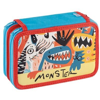 Favorit Estuche con 3 Compartimentos para la Escuela, con papelería, 20 x 13 x 7,5 cm, Art Rojo Favorit Estuche con 3 Compartimentos para la Escuela, con papelería, 20 x 13 x 7,5 cm, Art Rojo