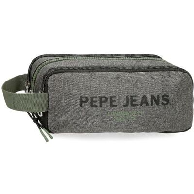 Pepe Jeans Edmon Estuche Triple Gris 22x10x9 cms Poliéster by Joumma Bags Pepe Jeans Edmon Estuche Triple Gris 22x10x9 cms Poliéster by Joumma Bags