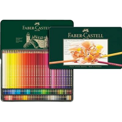 Faber-Castell Polychromos, 120 colores, estuche metálico Faber-Castell Polychromos, 120 colores, estuche metálico