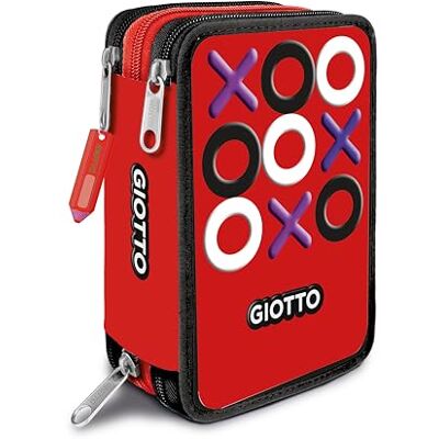 Giotto Supermina Estuche con 3 Cremalleras de Tres Colores Rojo Giotto Supermina Estuche con 3 Cremalleras de Tres Colores Rojo