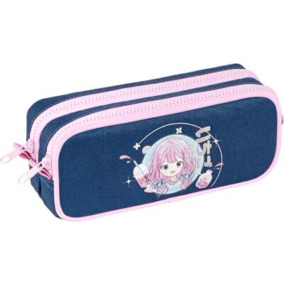 Viquel – Estuche Escolar 2 Compartimentos Manga – Práctico Estuche de Almacenamiento para bolígrafos, lápices y Accesorios – Ideal para la Escuela y el Ocio – Estuche de Gran Capacidad con Cierre de Viquel – Estuche Escolar 2 Compartimentos Manga – Práctico Estuche de Almacenamiento para bolígrafos, lápices y Accesorios – Ideal para la Escuela y el Ocio – Estuche de Gran Capacidad con Cierre de