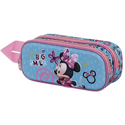 Disney Minnie Mouse Big Smile-Estuche Portatodo 3D Doble, Azul, 22 x 9.5 cm Disney Minnie Mouse Big Smile-Estuche Portatodo 3D Doble, Azul, 22 x 9.5 cm