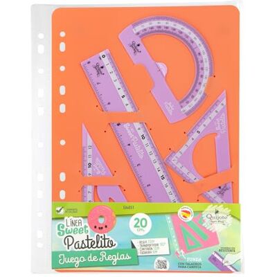 Starplast REGLAS DE PLÁSTICO QUIJOTE Reglas Sweet Pastelito, medidas desde 9 hasta 30cm, colores pastel, con estuche de plástico, para uso escolar o universitario Set 20cm Morado Starplast REGLAS DE PLÁSTICO QUIJOTE Reglas Sweet Pastelito, medidas desde 9 hasta 30cm, colores pastel, con estuche de plástico, para uso escolar o universitario Set 20cm Morado
