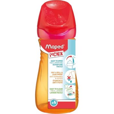 Maped Picnik Origins Botella Infantil de 430 ml con Efecto Sunset Degradado, Sistema Antigoteo y Apertura Fácil, Botella de Agua con Cuello Desmontable para Limpieza Fácil, Apta para Lavavajillas Maped Picnik Origins Botella Infantil de 430 ml con Efecto Sunset Degradado, Sistema Antigoteo y Apertura Fácil, Botella de Agua con Cuello Desmontable para Limpieza Fácil, Apta para Lavavajillas