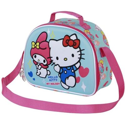 KARACTERMANIA Sanrio Hello Kitty Friendship-Bolsa Portamerienda 3D, Azul, 26 x 20 cm KARACTERMANIA Sanrio Hello Kitty Friendship-Bolsa Portamerienda 3D, Azul, 26 x 20 cm