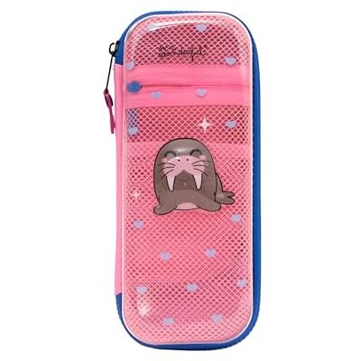 Mr. Wonderful Estuche Rígido con Compartimento de Rejilla y Diseño 3D Morsa – Estuche Escolar Pet Mr. Wonderful Estuche Rígido con Compartimento de Rejilla y Diseño 3D Morsa – Estuche Escolar Pet