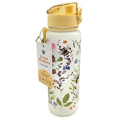 Puckator Botella irrompible con apertura a presión e infusor de 600 ml – Api – The Nectar Meadows Puckator Botella irrompible con apertura a presión e infusor de 600 ml – Api – The Nectar Meadows