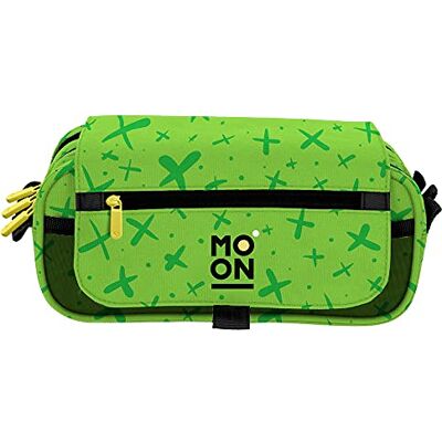 Grafoplas Grafoplás . Estuche Escolar Tres Compartimentos con Solapa, Verde, Colección Moon, Tamaño: 23x10x10cm Grafoplas Grafoplás . Estuche Escolar Tres Compartimentos con Solapa, Verde, Colección Moon, Tamaño: 23x10x10cm
