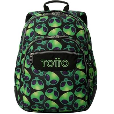 TOTTO Mochila Escolar Grande, Modelo Rayol, Capacidad 19 L, 3 Compartimentos, 2 Bolsillos Botella, Bolsillo para PC 14", Espaldar Ergonómico con Flujo de Aire, Correas en S, Estampado Ali TOTTO Mochila Escolar Grande, Modelo Rayol, Capacidad 19 L, 3 Compartimentos, 2 Bolsillos Botella, Bolsillo para PC 14", Espaldar Ergonómico con Flujo de Aire, Correas en S, Estampado Ali