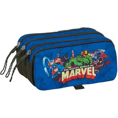 Safta AVENGERS Portatodo Triple Big, Estuche Infantil, Estuche Niño, Ideal para Niños en Edad Escolar, Cómodo y Versátil, Calidad y Resistencia, 21.5x8x10 cm Safta AVENGERS Portatodo Triple Big, Estuche Infantil, Estuche Niño, Ideal para Niños en Edad Escolar, Cómodo y Versátil, Calidad y Resistencia, 21.5x8x10 cm