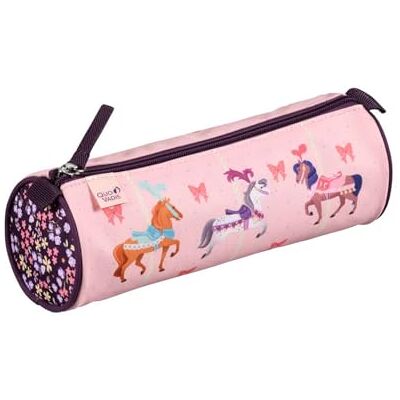 QUO VADIS Louise & Arthur Estuche escolar redondo (8 x 23 x 8 cm), diseño de Louise & Arthur, multicolor QUO VADIS Louise & Arthur Estuche escolar redondo (8 x 23 x 8 cm), diseño de Louise & Arthur, multicolor