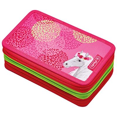 herlitz TriCase Estuche con diseño de 31 Piezas, Rojo, Rosa, Verde, Estuche Escolar herlitz TriCase Estuche con diseño de 31 Piezas, Rojo, Rosa, Verde, Estuche Escolar