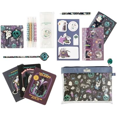 Grupo Erik Kit de papelería Disney Villanas Estuche con material Grupo Erik Kit de papelería Disney Villanas Estuche con material