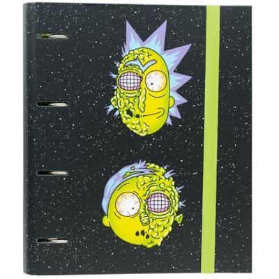 Grupo Erik Archivador 4 anillas Rick y Morty Carpeta anillas A4 escolar con Tapa Dura y banda elástica Material escolar y papeleria Vuelta al Cole Grupo Erik Archivador 4 anillas Rick y Morty Carpeta anillas A4 escolar con Tapa Dura y banda elástica Material escolar y papeleria Vuelta al Cole