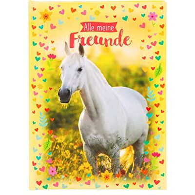 Goldbuch Chiara Libro de amigos (15 x 21 x 1,5 cm), diseño de caballo, color amarillo Goldbuch Chiara Libro de amigos (15 x 21 x 1,5 cm), diseño de caballo, color amarillo