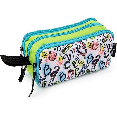 Starplast Estuche Escolar Porta Todo, 3 Cremalleras, 3 Compartimentos, Gran Capacidad, Multiuso, para Uso Escolar, Trabajo, Universidad Letras Starplast Estuche Escolar Porta Todo, 3 Cremalleras, 3 Compartimentos, Gran Capacidad, Multiuso, para Uso Escolar, Trabajo, Universidad Letras