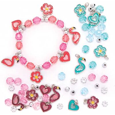 Baker Ross Kits de Brazalete con Dije de Flamenco Paquete de 3, perfecto para actividades de fabricación de joyas para niños, actividades de arte con abalorios o manualidades para fiestas Baker Ross Kits de Brazalete con Dije de Flamenco Paquete de 3, perfecto para actividades de fabricación de joyas para niños, actividades de arte con abalorios o manualidades para fiestas