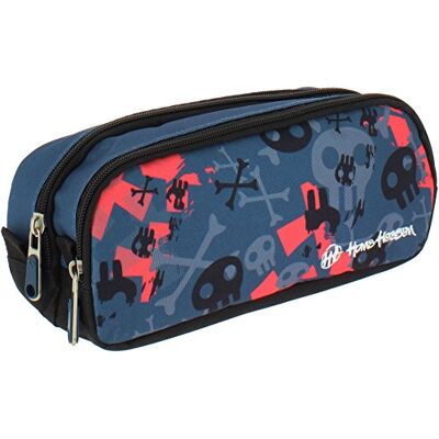 Grafoplas Grafoplás -Estuche portatodo doble con dos bolsillos y dos cremalleras, diseño Surf Hans Tiessen Grafoplas Grafoplás -Estuche portatodo doble con dos bolsillos y dos cremalleras, diseño Surf Hans Tiessen