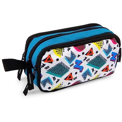 Starplast Estuche Escolar Porta Todo, 3 Cremalleras, 3 Compartimentos, Gran Capacidad, Multiuso, para Uso Escolar, Trabajo, Universidad Figuras Starplast Estuche Escolar Porta Todo, 3 Cremalleras, 3 Compartimentos, Gran Capacidad, Multiuso, para Uso Escolar, Trabajo, Universidad Figuras