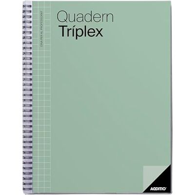 ADDITIO Cuaderno Tríplex para el profesorado Planificación mensual y semanal Evaluación Tutoría Reuniones Papel ecológico Tamaño 22,5 x 31 cm Catalán Verde ADDITIO Cuaderno Tríplex para el profesorado Planificación mensual y semanal Evaluación Tutoría Reuniones Papel ecológico Tamaño 22,5 x 31 cm Catalán Verde