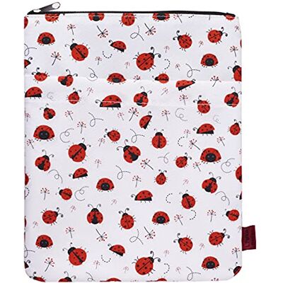 LParkin Protector de libro de mariquita con funda de libro, fundas de libro para tapa blanda, fundas de libro con cremallera, tamaño mediano de 11 x 8.7 pulgadas LParkin Protector de libro de mariquita con funda de libro, fundas de libro para tapa blanda, fundas de libro con cremallera, tamaño mediano de 11 x 8.7 pulgadas