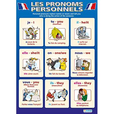 Daydream Education Les Pronoms Personnels Carteles de aprendizaje de idiomas Papel laminado brillante de 850 mm x 594 mm (A1) Gráficos de segundo idioma para el aula Cuadros educativos por Daydream Education Les Pronoms Personnels Carteles de aprendizaje de idiomas Papel laminado brillante de 850 mm x 594 mm (A1) Gráficos de segundo idioma para el aula Cuadros educativos por