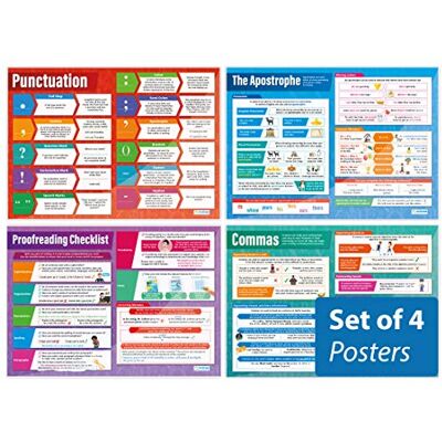 Daydream Education Juego de 4 pósteres de escritura exacta Póster inglés Papel brillante midiendo 850 mm x 594 mm (A1) Carteles de aula de idiomas Tablas educativas de Daydream Education Juego de 4 pósteres de escritura exacta Póster inglés Papel brillante midiendo 850 mm x 594 mm (A1) Carteles de aula de idiomas Tablas educativas de