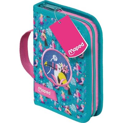 Maped Estuche Escolar Toucan Portatodo con Estampado Tropical de Tucanes, Asa Práctica de Transporte y Cremallera de Alta Resistencia, Estuche Infantil de Larga Duración para la Vuelta al Cole Maped Estuche Escolar Toucan Portatodo con Estampado Tropical de Tucanes, Asa Práctica de Transporte y Cremallera de Alta Resistencia, Estuche Infantil de Larga Duración para la Vuelta al Cole