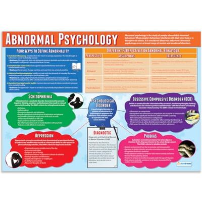 Daydream Education Psicología anormal pósteres de psicología Papel brillante de 850 mm x 594 mm (A1) Cartas de psicología para el aula Tabla de educación Daydream Education Psicología anormal pósteres de psicología Papel brillante de 850 mm x 594 mm (A1) Cartas de psicología para el aula Tabla de educación