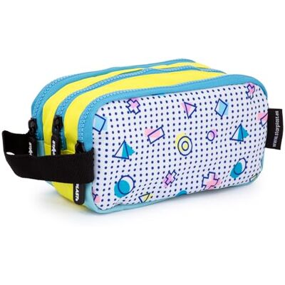 Starplast Estuche 3 Cremalleras 3 Compartimentos, Amplio, Cierre Cremallera, con Asa, Multiuso, Gran Capacidad, Porta Todo, para Uso Escolar Modelo Figuras Starplast Estuche 3 Cremalleras 3 Compartimentos, Amplio, Cierre Cremallera, con Asa, Multiuso, Gran Capacidad, Porta Todo, para Uso Escolar Modelo Figuras