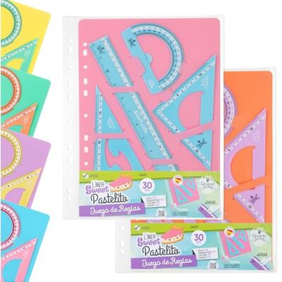 Starplast Quijote Paper World Reglas de plástico Reglas Sweet Pastelito, medidas desde 9 hasta 30cm, colores pastel, con estuche de plástico, para uso escolar o universitario Pack 2 Surtido Set Regla 30 cm Starplast Quijote Paper World Reglas de plástico Reglas Sweet Pastelito, medidas desde 9 hasta 30cm, colores pastel, con estuche de plástico, para uso escolar o universitario Pack 2 Surtido Set Regla 30 cm