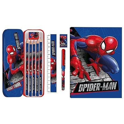 Disney Estuche para colorear de Spider-Man para niños, diseño de Spider-Man Disney Estuche para colorear de Spider-Man para niños, diseño de Spider-Man