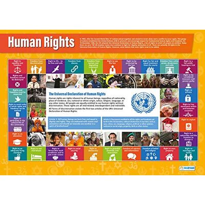 Daydream Education Derechos Humanos Carteles de educación religiosa Papel brillante laminado de 850 mm x 594 mm (A1) Gráficos de estudios religiosos para el aula Gráficos educativos Daydream Education Derechos Humanos Carteles de educación religiosa Papel brillante laminado de 850 mm x 594 mm (A1) Gráficos de estudios religiosos para el aula Gráficos educativos
