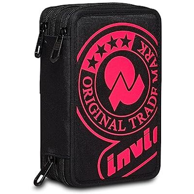 Invicta Estuche Escolar 3 Compartimientos – Logo GRS, Negro y Rosa Estuche con Material Incluido: Lápices, Bolígrafos y Marcadores – Gran Capacidad para Niñas, Niños y Adolescentes Invicta Estuche Escolar 3 Compartimientos – Logo GRS, Negro y Rosa Estuche con Material Incluido: Lápices, Bolígrafos y Marcadores – Gran Capacidad para Niñas, Niños y Adolescentes