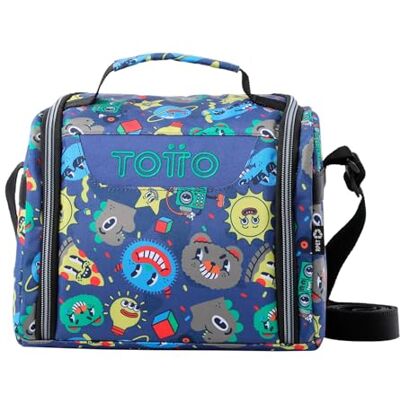 TOTTO Bolsa Térmica Porta Alimentos 8 L, Modelo Resaltador, 25 x 20 x 17 cm, Portameriendas Infantil, Apertura 180º, Asa de Mano, Correa Ajustable, Pasador para Mochila con Ruedas, Color Tello Azul TOTTO Bolsa Térmica Porta Alimentos 8 L, Modelo Resaltador, 25 x 20 x 17 cm, Portameriendas Infantil, Apertura 180º, Asa de Mano, Correa Ajustable, Pasador para Mochila con Ruedas, Color Tello Azul