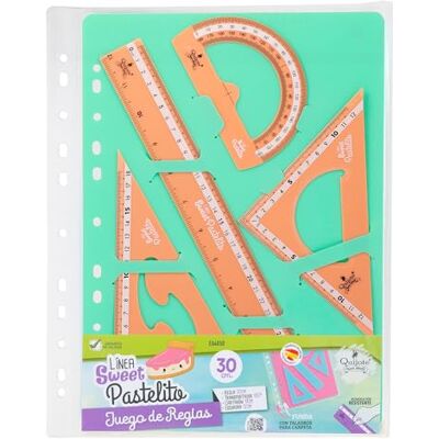 Starplast REGLAS DE PLÁSTICO QUIJOTE Reglas Sweet Pastelito, medidas desde 9 hasta 30cm, colores pastel, con estuche de plástico, para uso escolar o universitario Set 30cm Naranja Starplast REGLAS DE PLÁSTICO QUIJOTE Reglas Sweet Pastelito, medidas desde 9 hasta 30cm, colores pastel, con estuche de plástico, para uso escolar o universitario Set 30cm Naranja