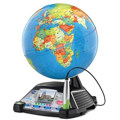 VTech Globo terráqueo multimedia, el único con Pantalla LCD, +600 vídeos originales de la BBC, Regalo niños +7 años, Versión ESP VTech Globo terráqueo multimedia, el único con Pantalla LCD, +600 vídeos originales de la BBC, Regalo niños +7 años, Versión ESP