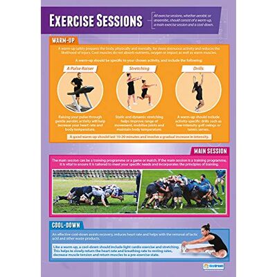 Daydream Education Sesiones de ejercicio Carteles de PE Papel laminado brillante de 850 mm x 594 mm (A1) Gráficos de educación física para el aula Gráficos de educación Daydream Education Sesiones de ejercicio Carteles de PE Papel laminado brillante de 850 mm x 594 mm (A1) Gráficos de educación física para el aula Gráficos de educación